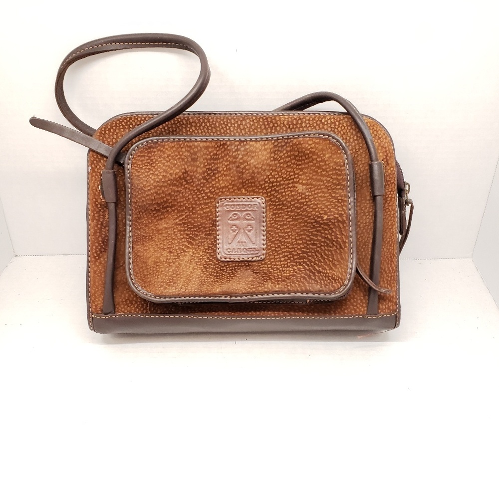 Brown leather condor purse